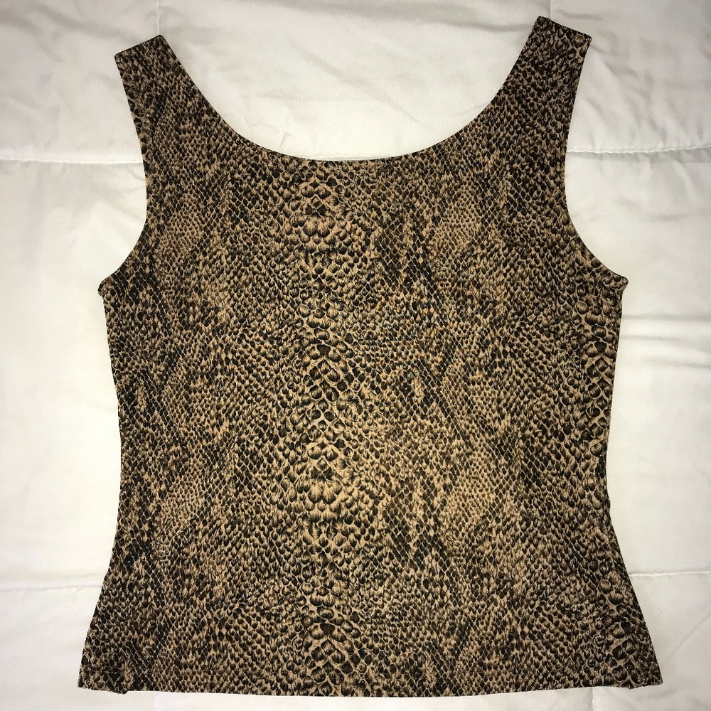 Star CCC Snake Skin Print Tank Top